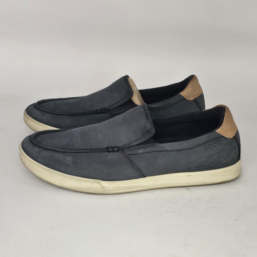 ECCO Cathum Slip-On Sneakers Blue Mens Size 8.5 Casual Comfortable Breathable Sh - Picture 9 of 10